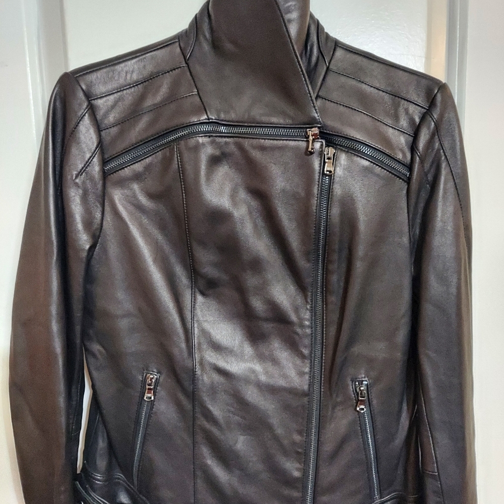 NWOT Black Wilsons Leather Jacket - Picture 3 of 16